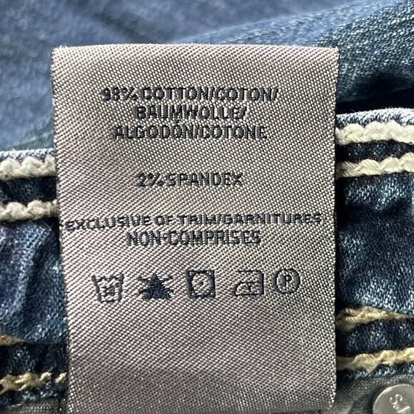 Silver Suki Surplus Capri Jeans Womens 26 Blue Stretch Denim Heavy Stitching - Picture 8 of 11